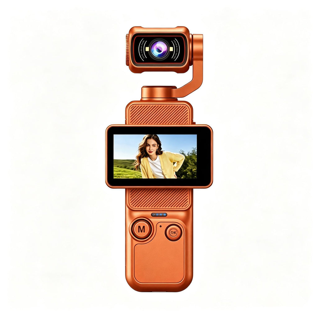 Pocket Action Camera with Rotating Screen WiFi 2.0 LCD Dual Anti-Shake Handheld Recorder teemdrop
