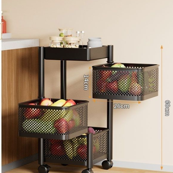 Square and round frame storage rack
