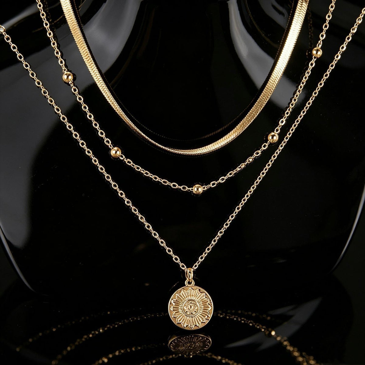 Fashion Imitation Pearl Layered Necklace with Heart Pendant for Women Men