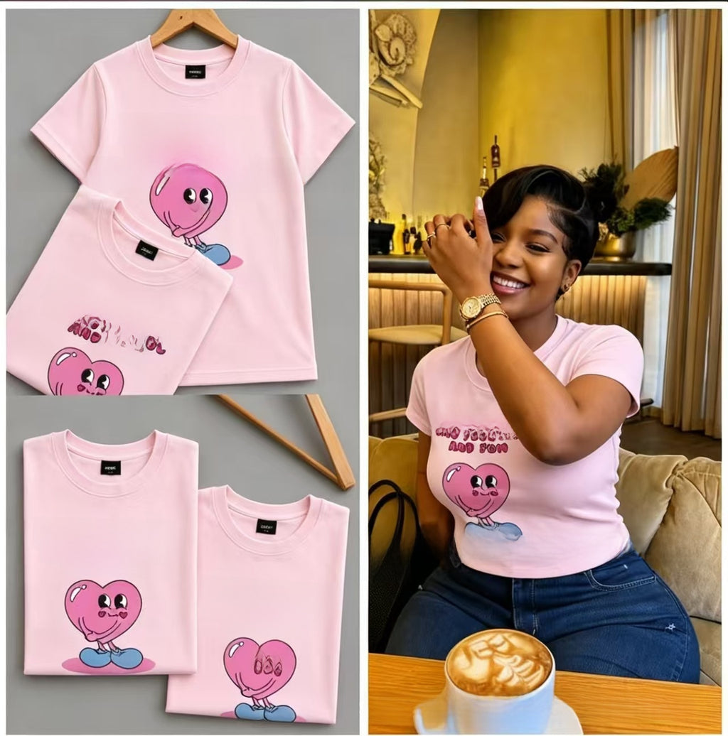 Cartoon-print top teemdrop