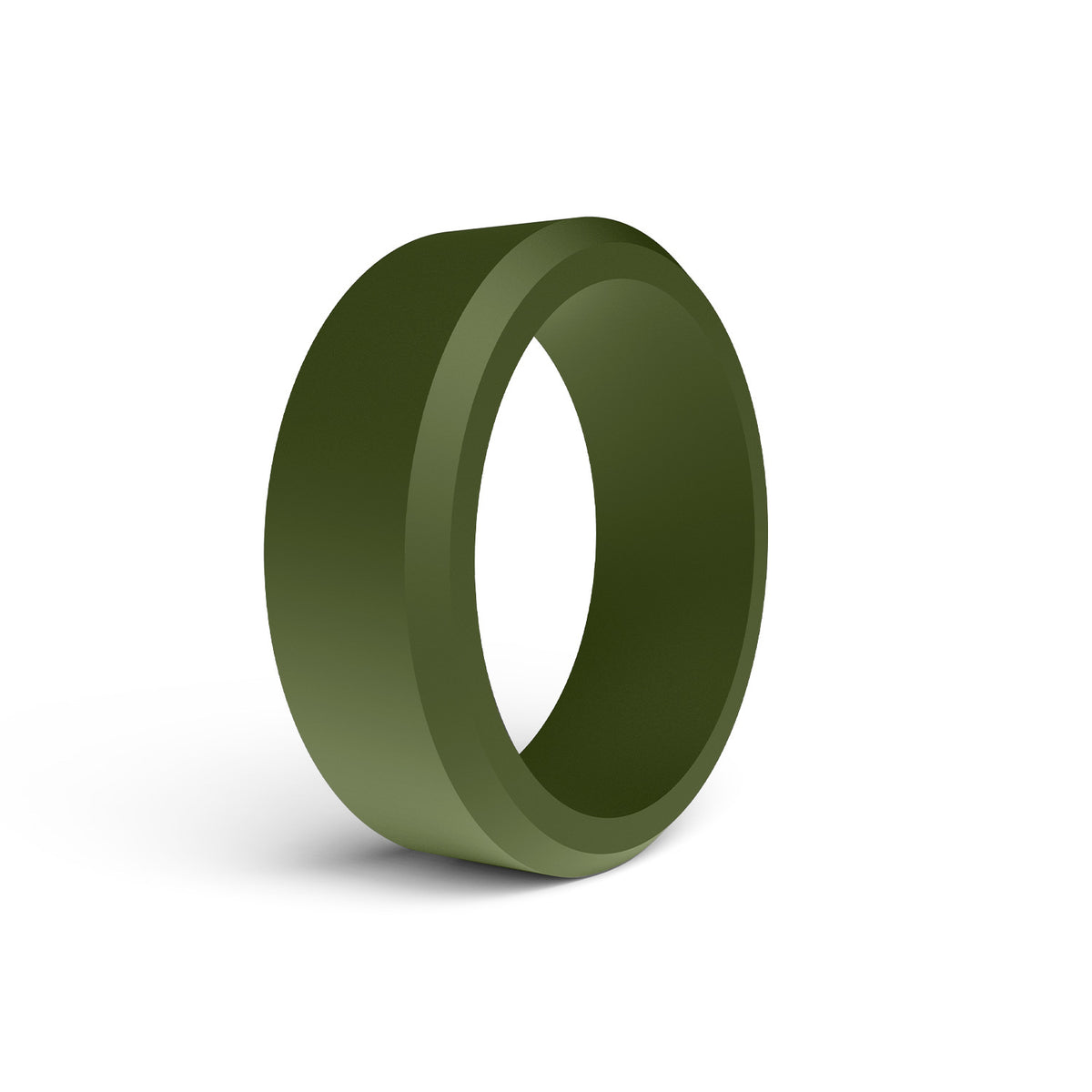 Wide Beveled Silicone Ring
