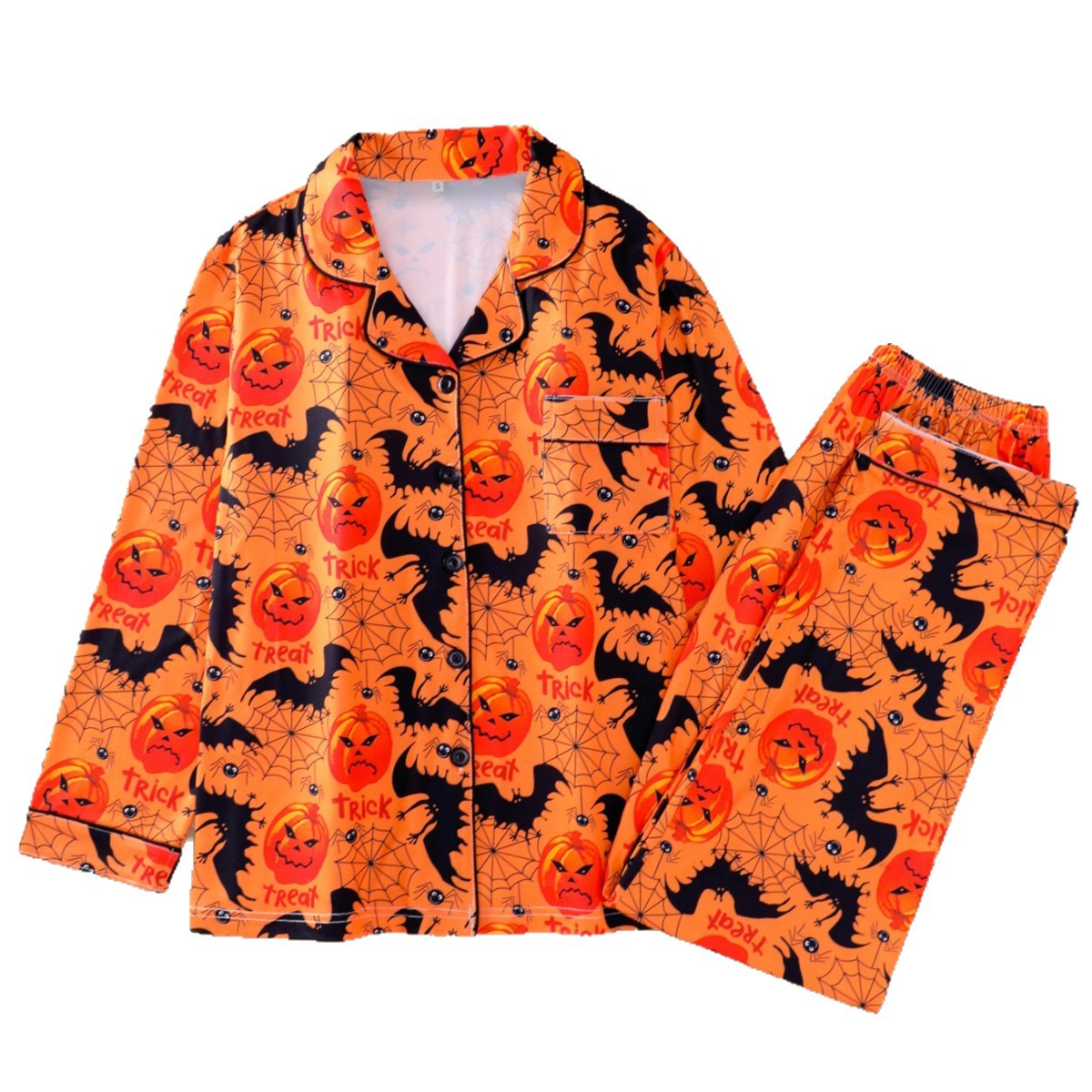 Women's long-sleeve Halloween pajamas teemdrop