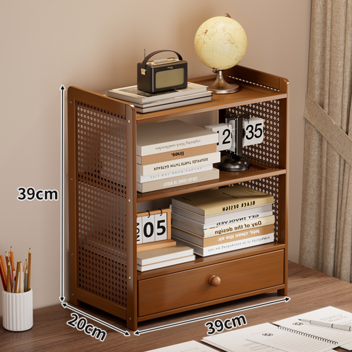 Minimalist Bamboo Multi-Layer Desktop Organizer Shelf teemdrop