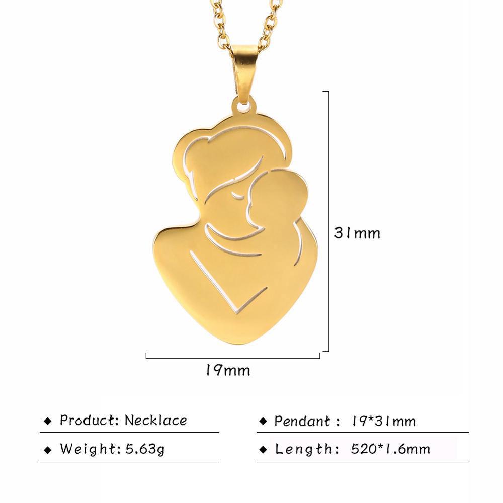 Mother and Baby Pendant Necklace