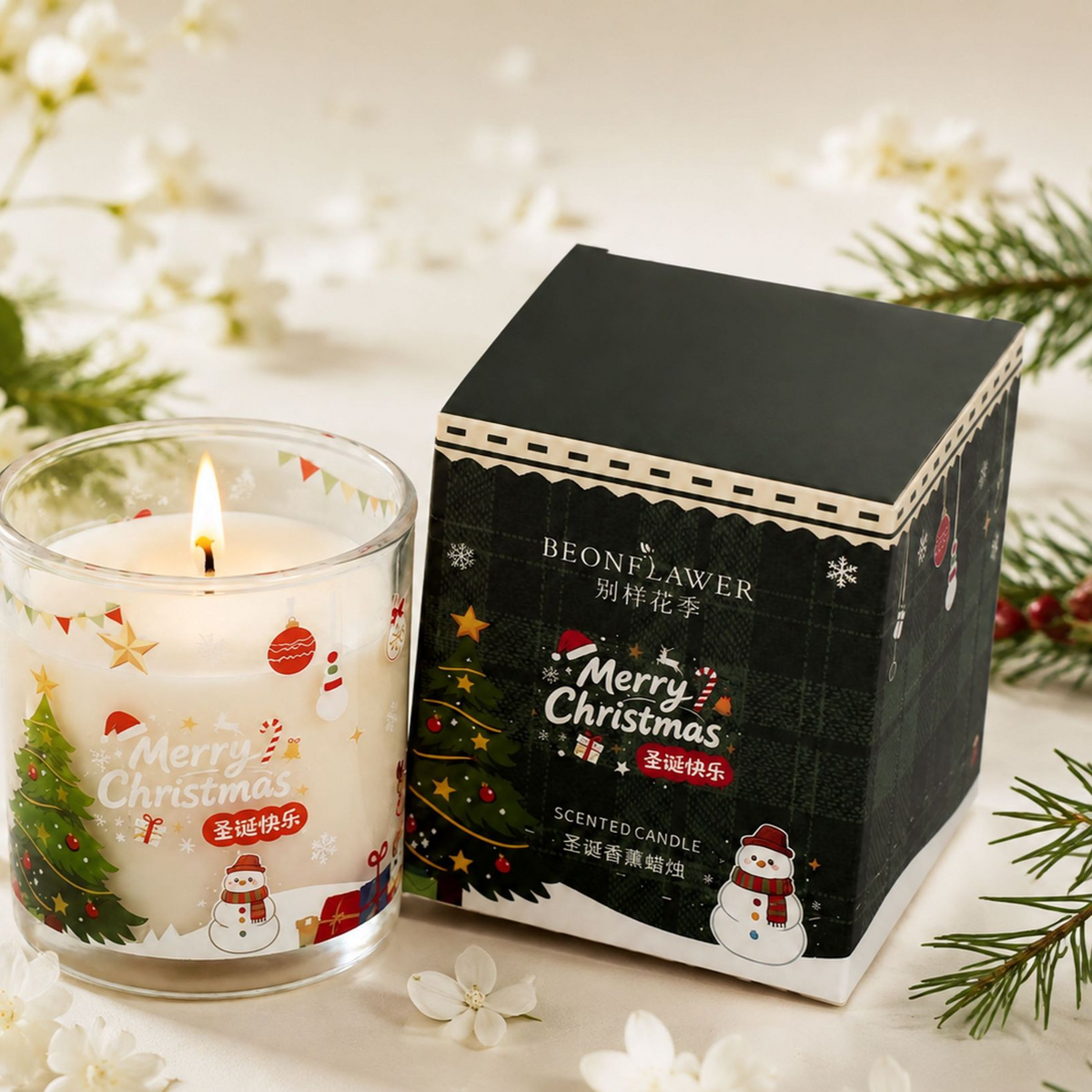 Fruit-Scented Soy Wax Aromatherapy Candle teemdrop