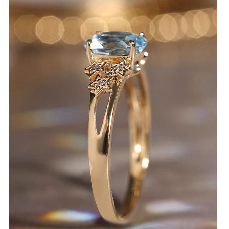 Water-blue planet ring