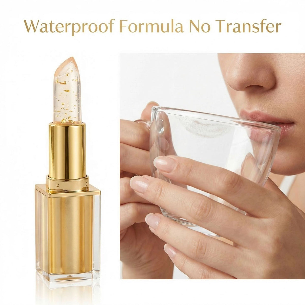 Gold foil thermochromic lipstick teemdrop