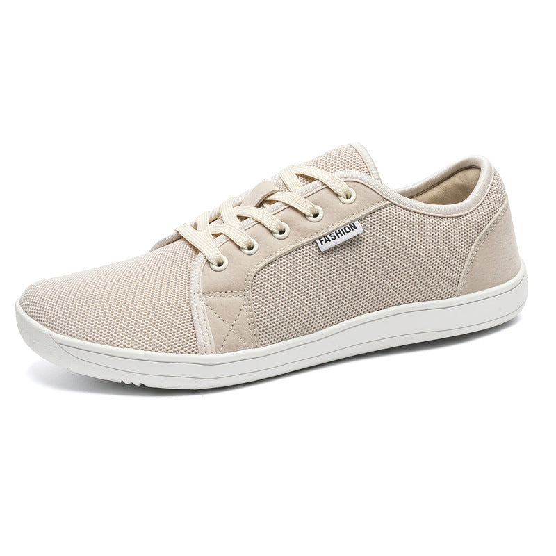 Men's Wide Barefoot Shoes Breathable Mesh Low-Top Non-Slip Outdoor Casual Sneakers teemdrop
