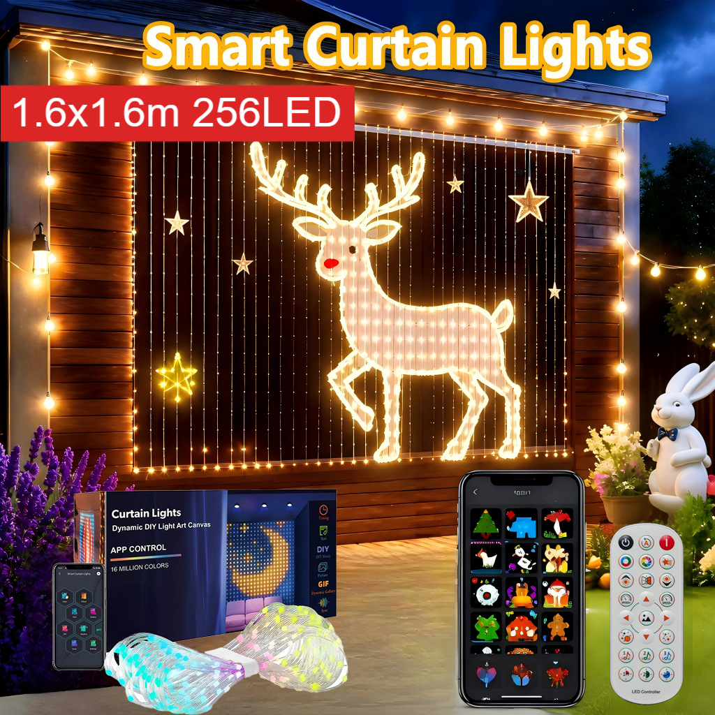Smart curtain lamp DIY decorative chandelier teemdrop