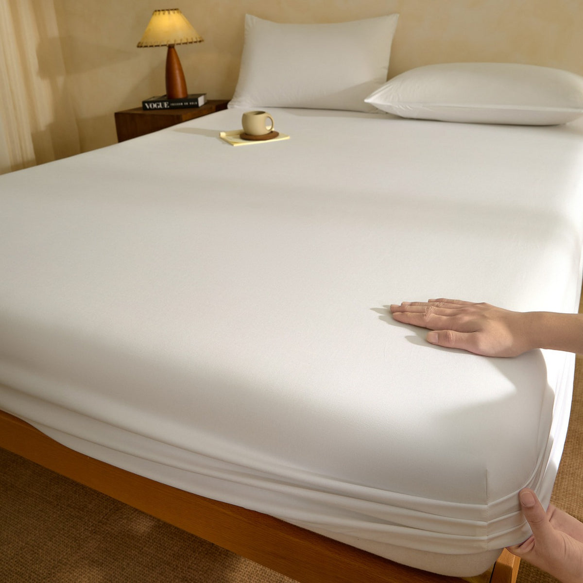 Bamboo Charcoal Fiber Fitted Sheet Set