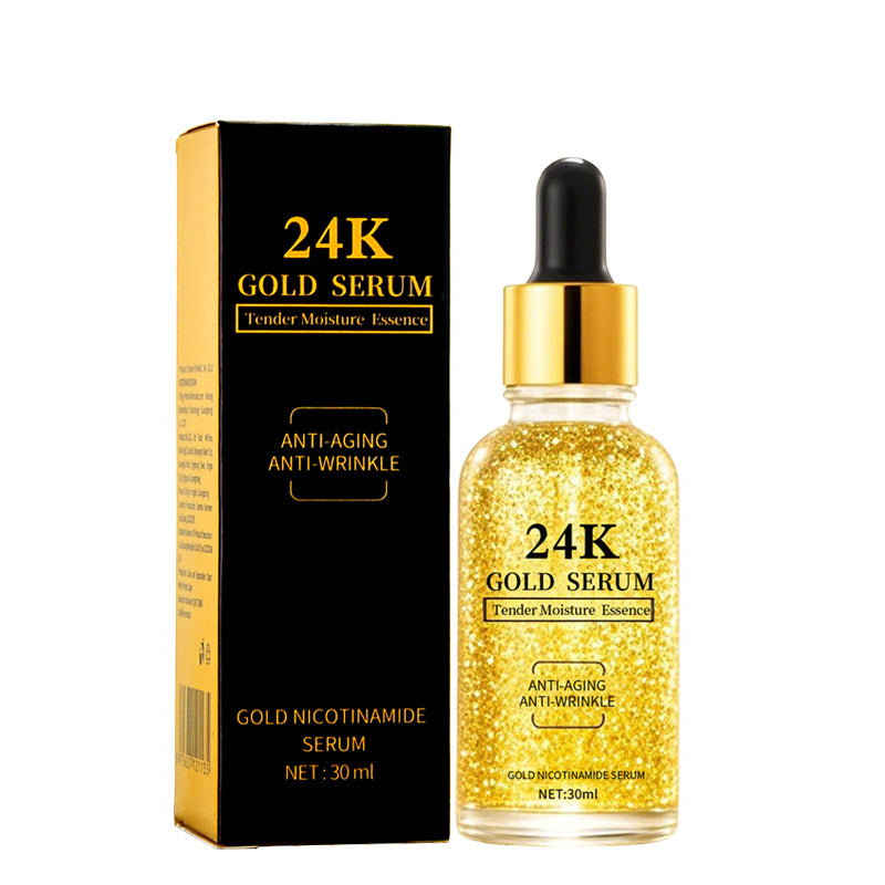 24K Gold Nicotinamide Hyaluronic Acid Essence Liquid Refines Pores and Brightens Skin 30ml teemdrop