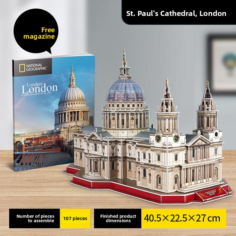 3D Paper Puzzle National Geographic World Architecture Model for Kids