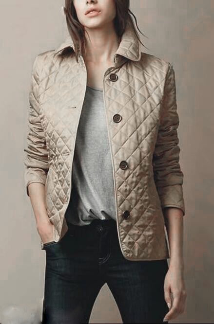 Elegant Lapel Slim Fit Thick Warm Cotton Coat teemdrop