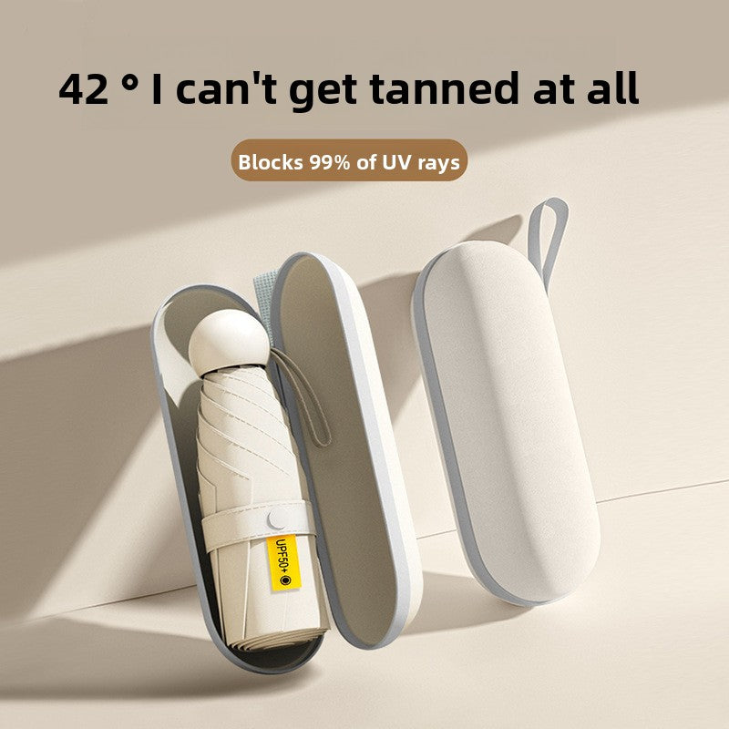 Compact Folding Umbrella with Sun Protection