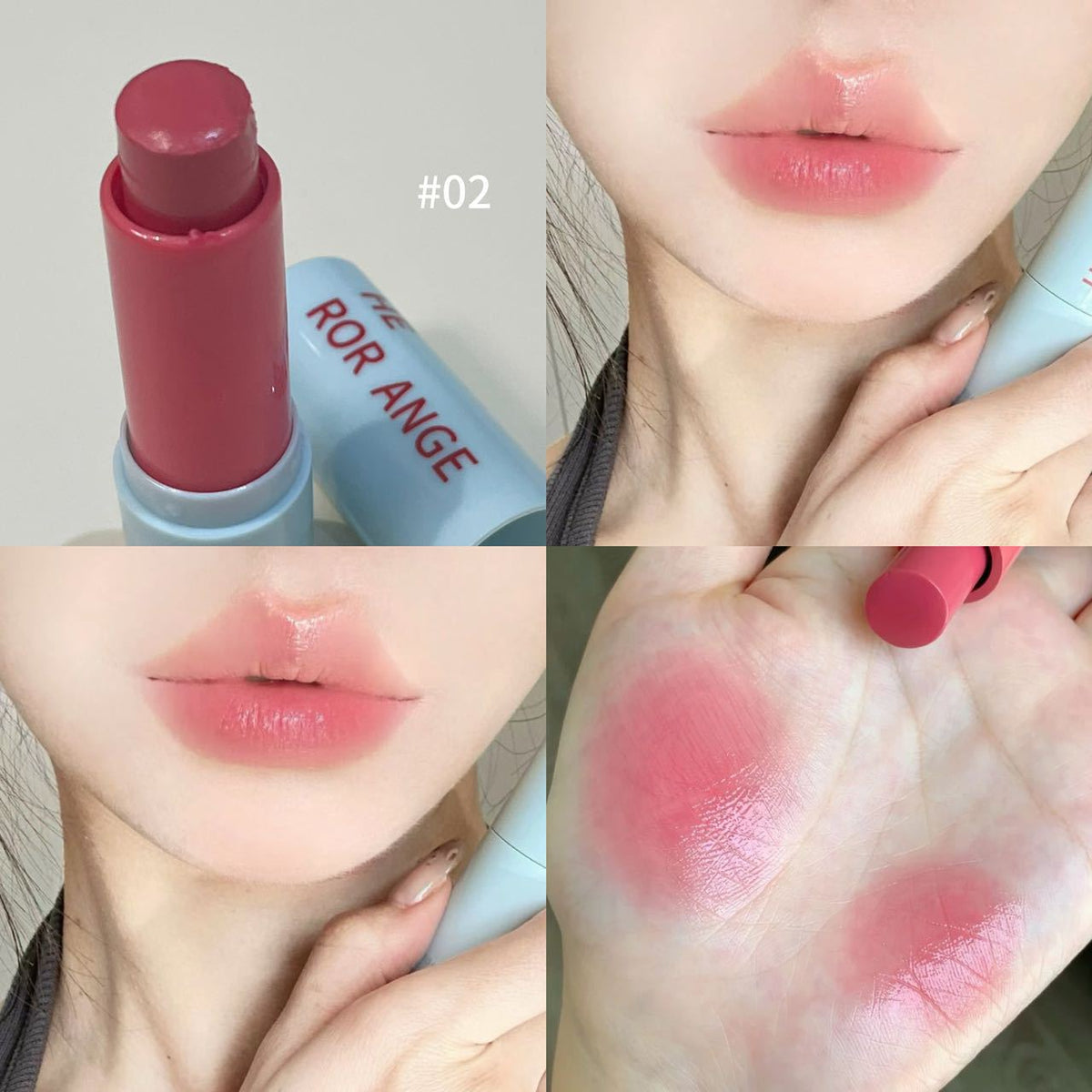 Clear and transparent water-sensitive stick high-gloss bright and tender blush lipstick teemdrop