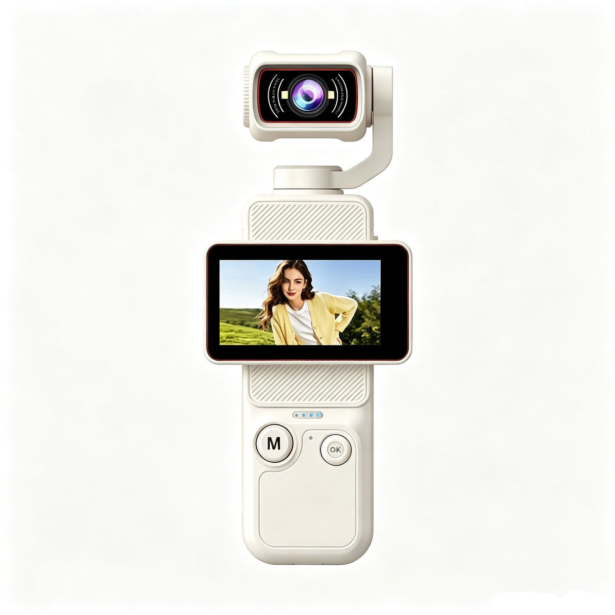 Pocket Action Camera with Rotating Screen WiFi 2.0 LCD Dual Anti-Shake Handheld Recorder teemdrop