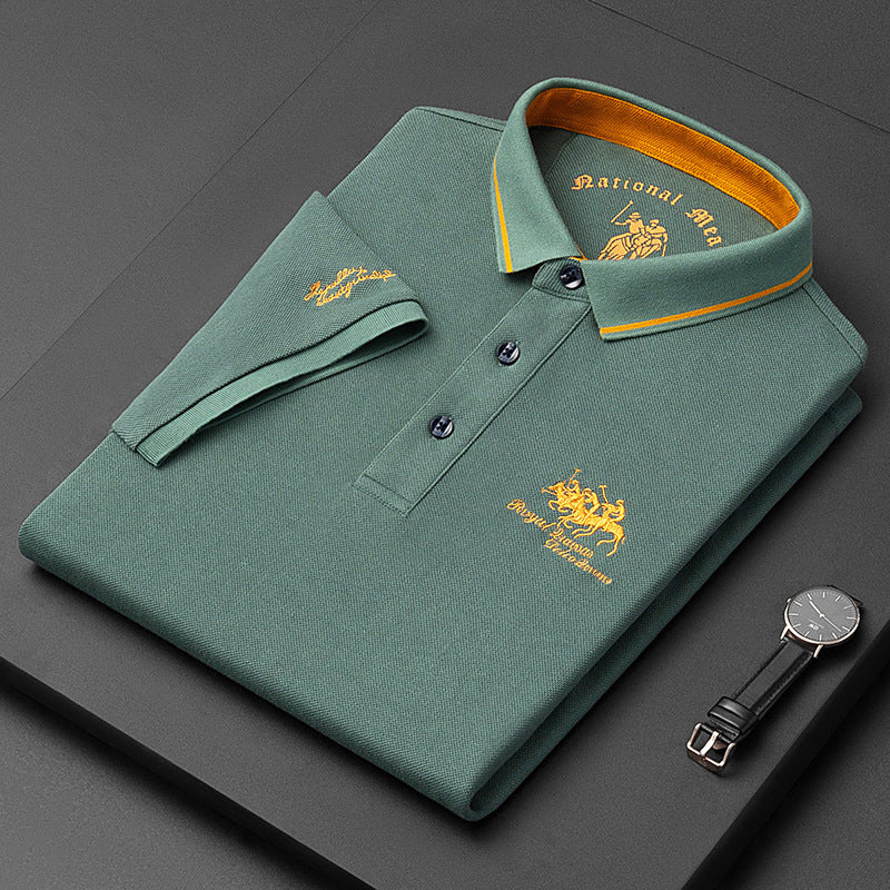 Men's Short Sleeve Embroidered Polo Shirt