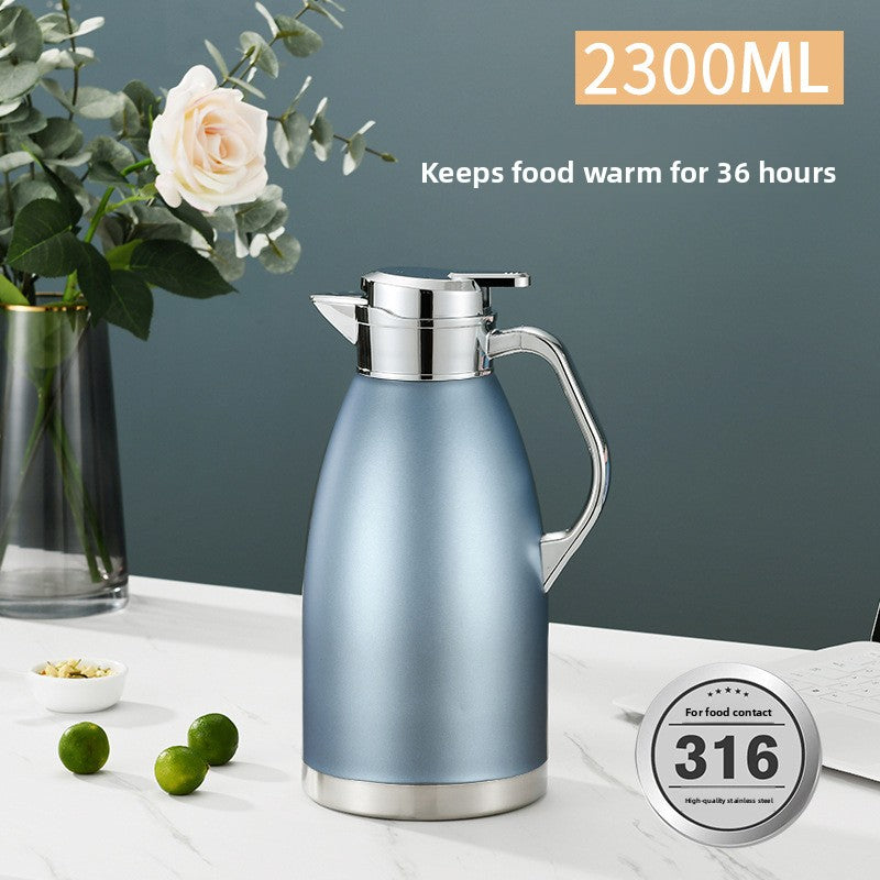 European Style Stainless Steel Vacuum Insulated Kettle teemdrop