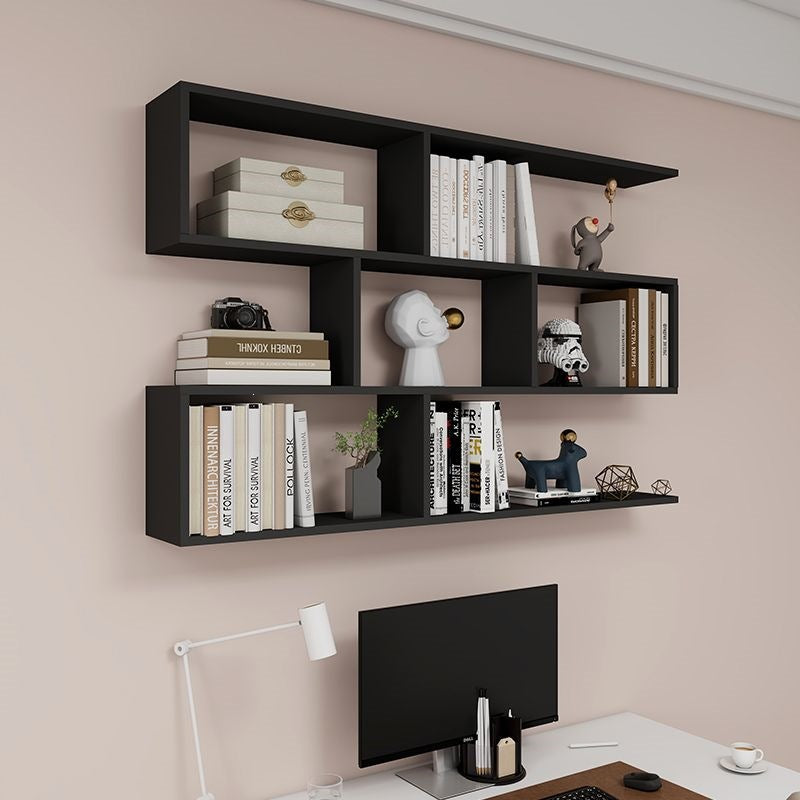 Modern 3-Tier Wall Mounted Particleboard Storage Shelf Rack teemdrop