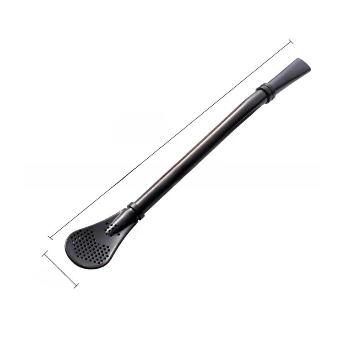 304 Stainless Steel Mesh Filter Straw Spoon with Built-in Strainer for Tea and Juice Mixing teemdrop