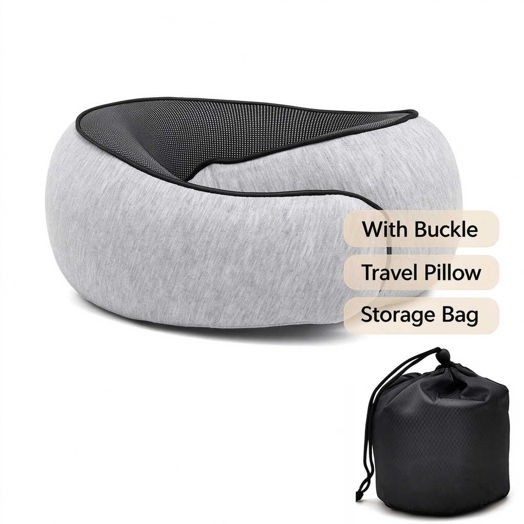 Memory Foam U-Shaped Travel Pillow teemdrop