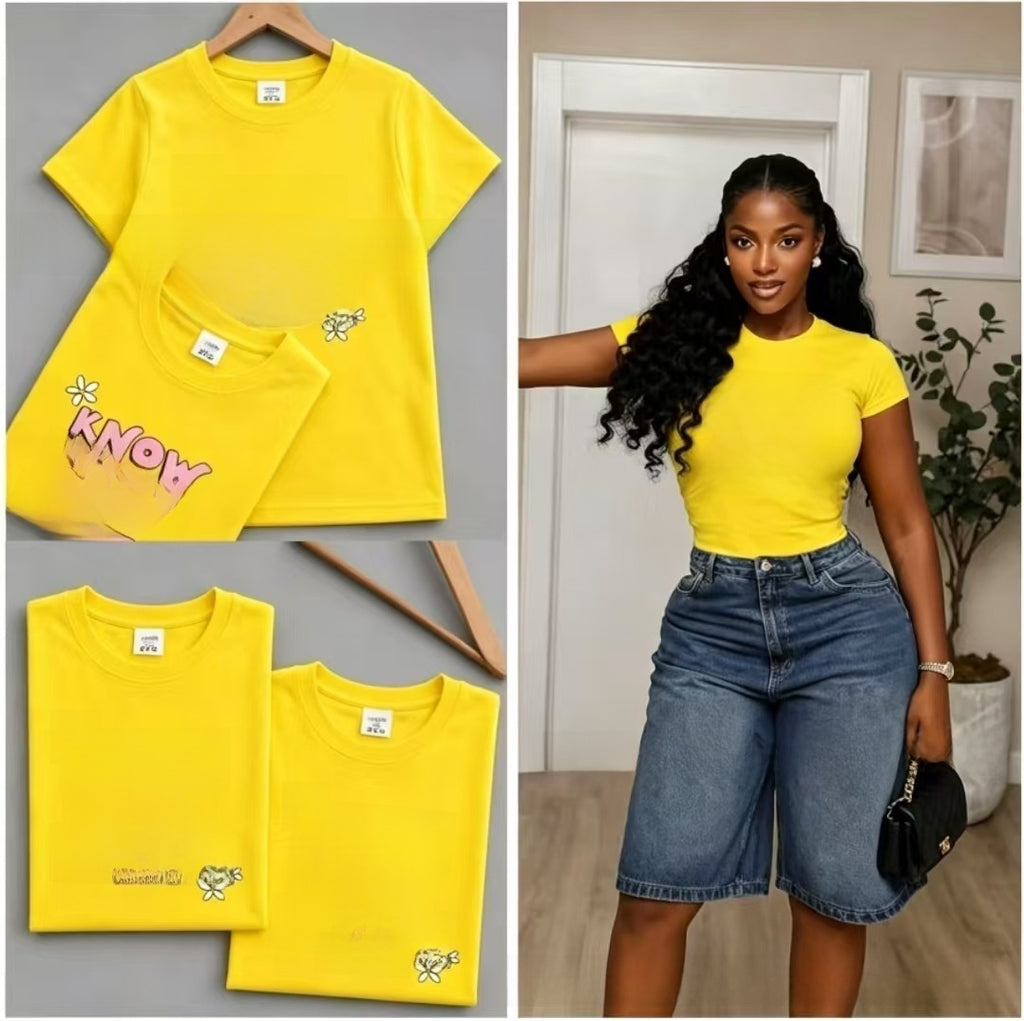 Cartoon-print top teemdrop