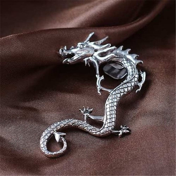 Flying Dragon Punk Earrings Non-Pierced Clip-On Style