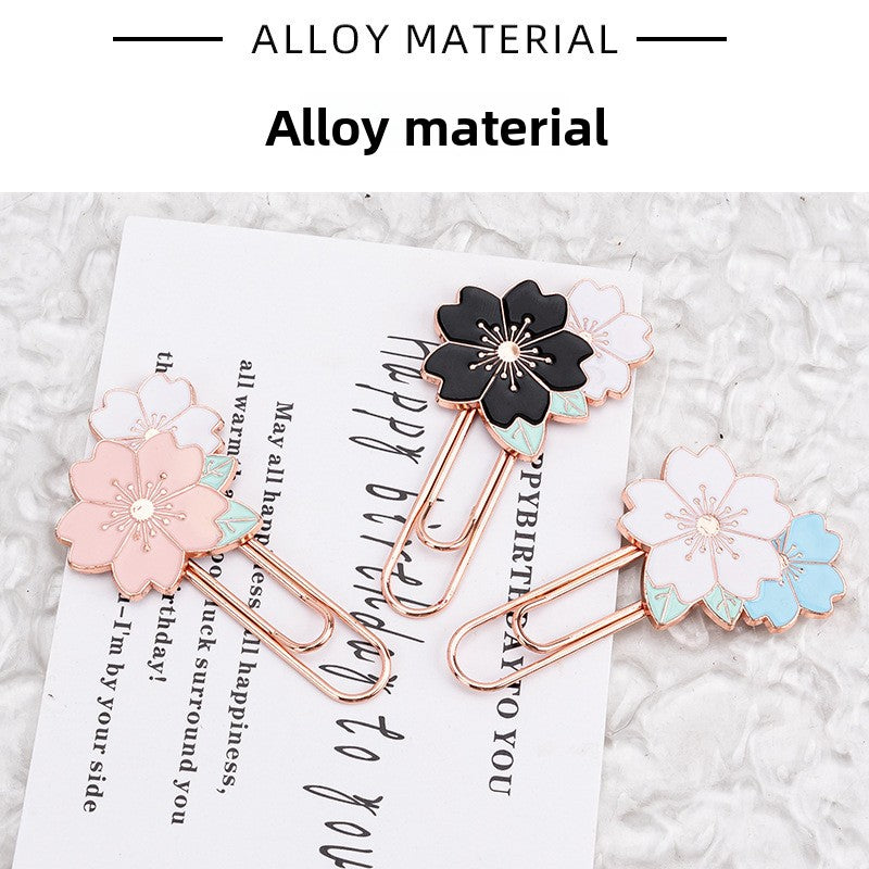 Cute Sakura Shaped Metal Paperclip