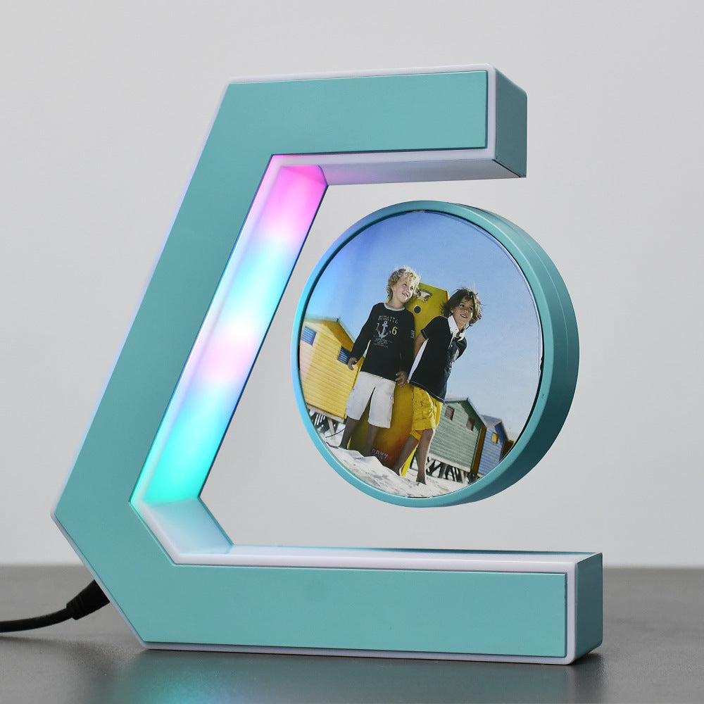Magnetic Levitating LED Photo Frame Creative Floating Display Home Decor Gift teemdrop