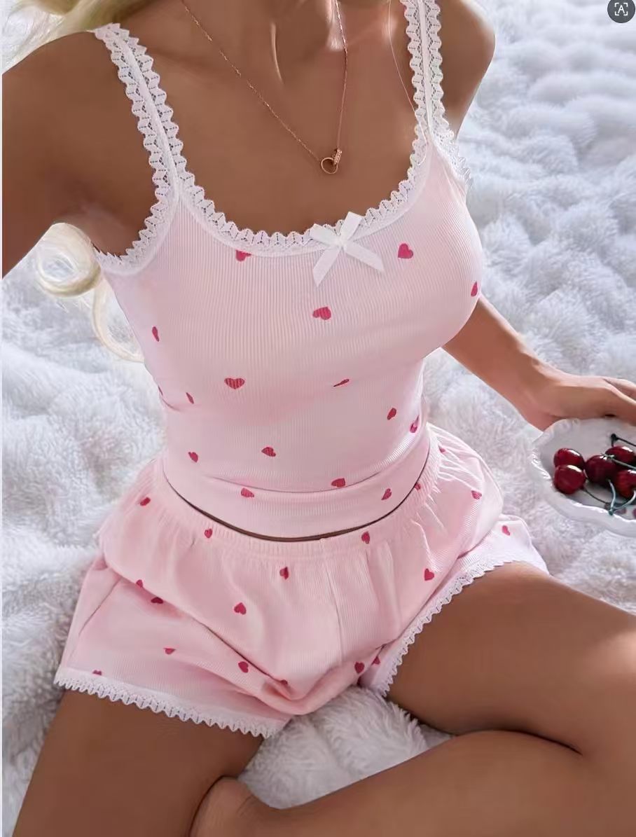 Women's Cotton Camisole and Shorts Sleepwear Set