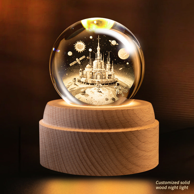 Rotating Crystal Ball Music Box