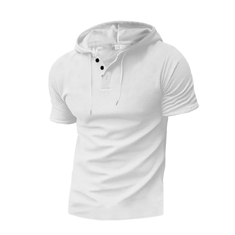 Mens Short Sleeve Hooded T-Shirt