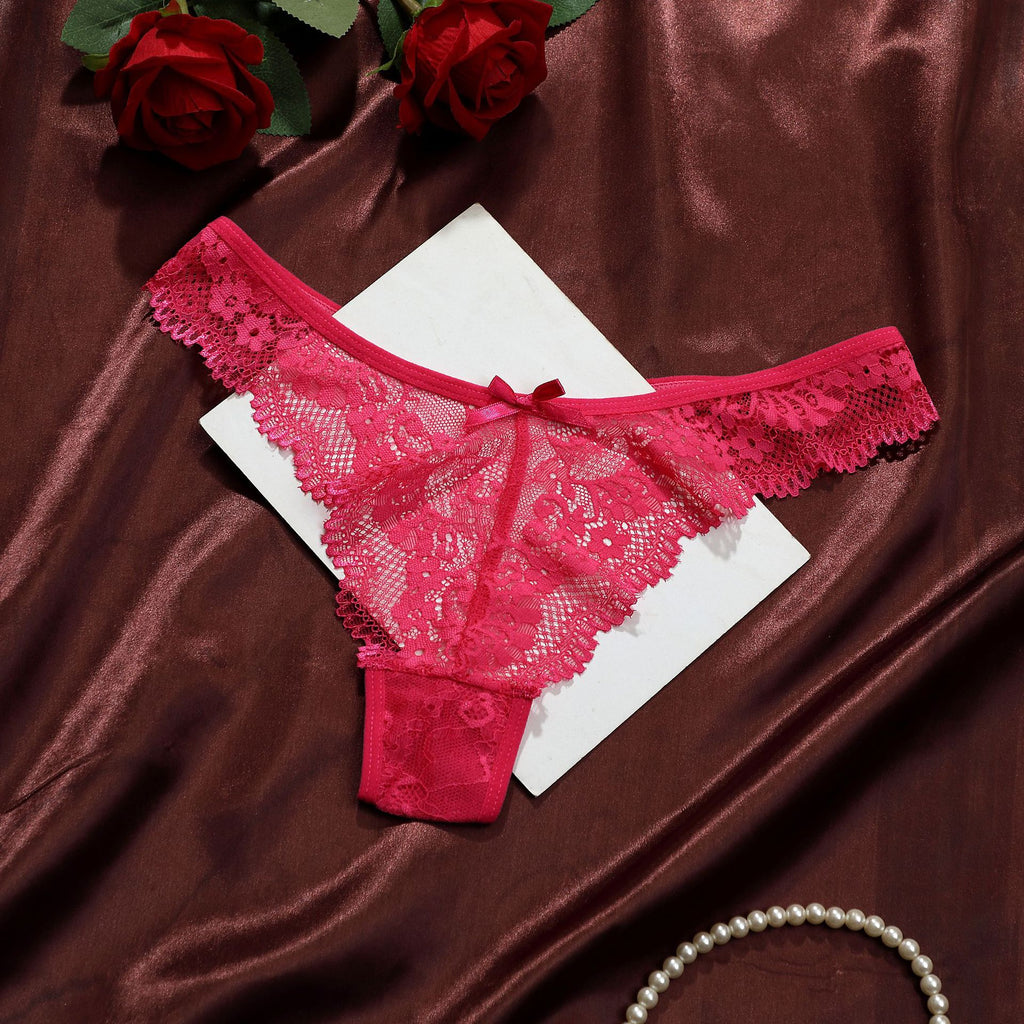 Lace Jacquard Womens Thong Underwear