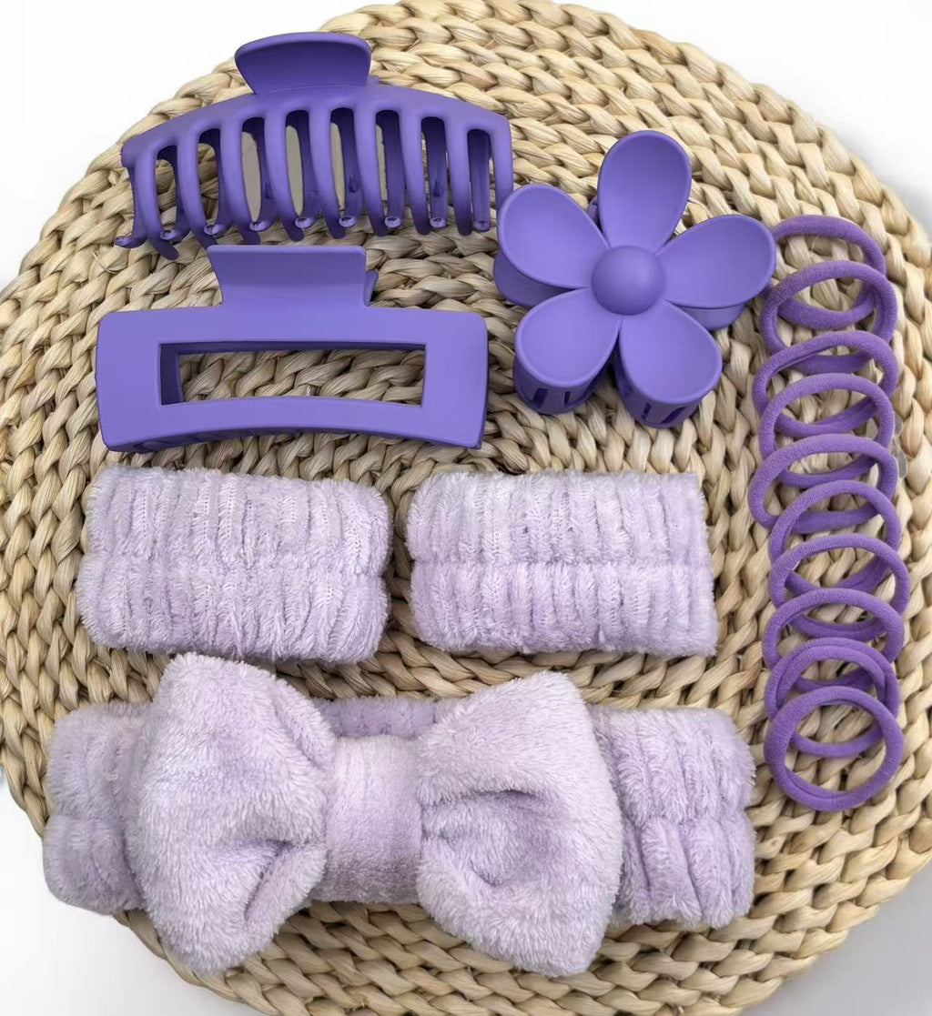 16-Piece Women's Hair Accessories Set with Bow Design and Versatile Clips Ties for Daily Styling teemdrop