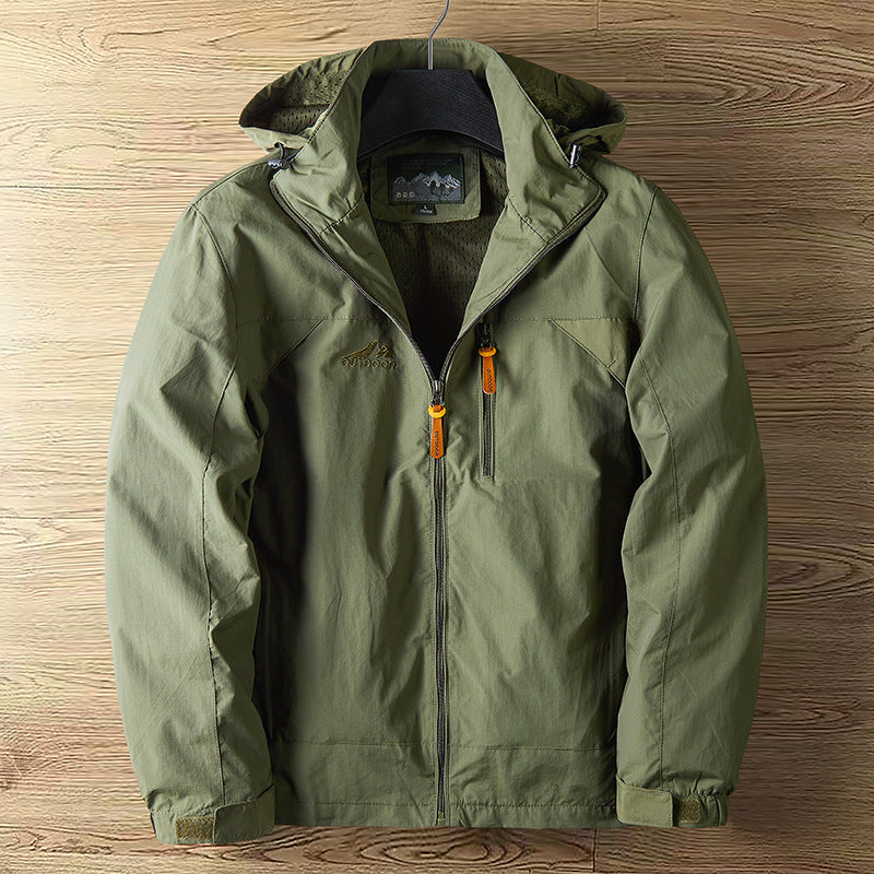 Men's Lightweight Nylon Hooded Windbreaker Sports Jacket teemdrop