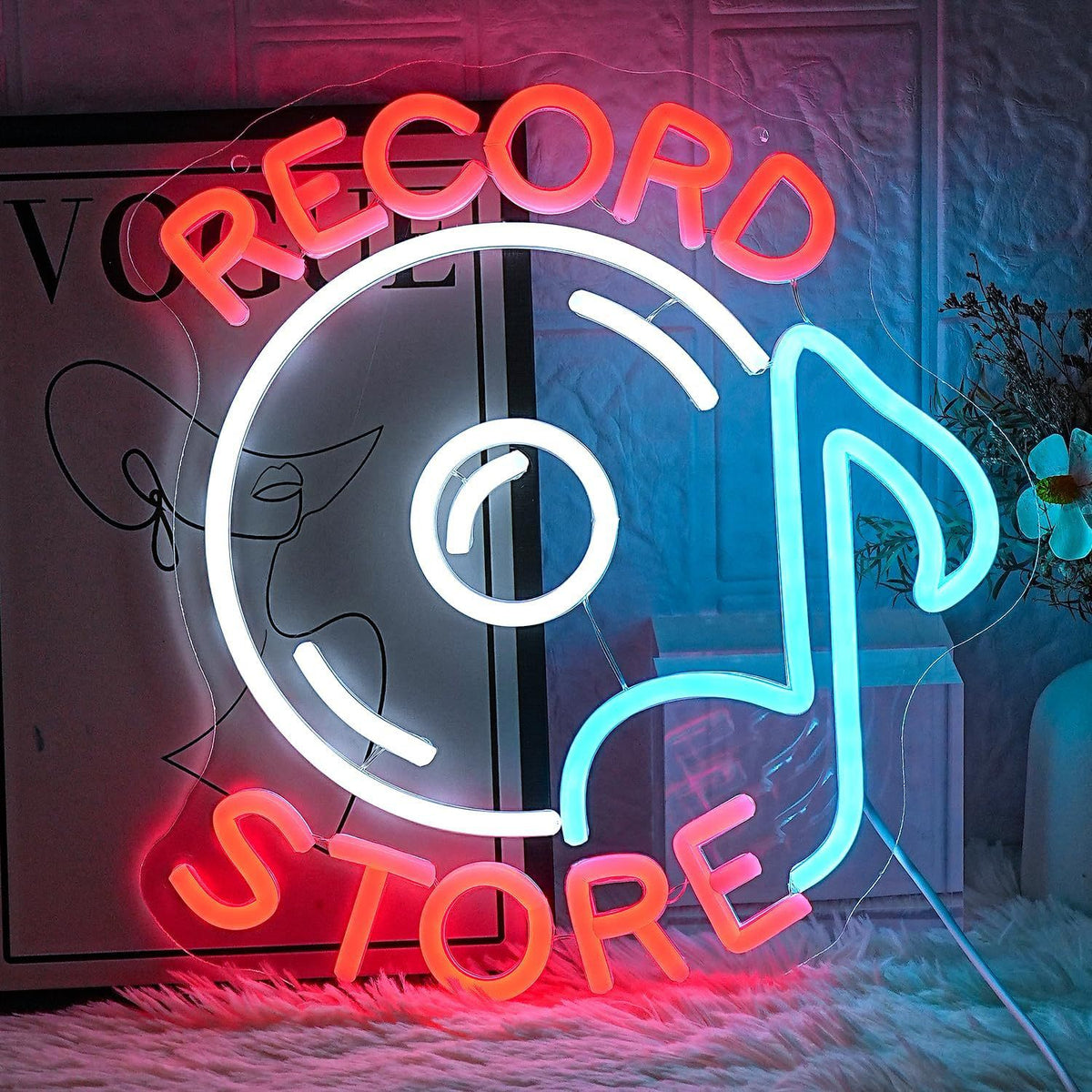Record Player LED Neon Light Sign teemdrop