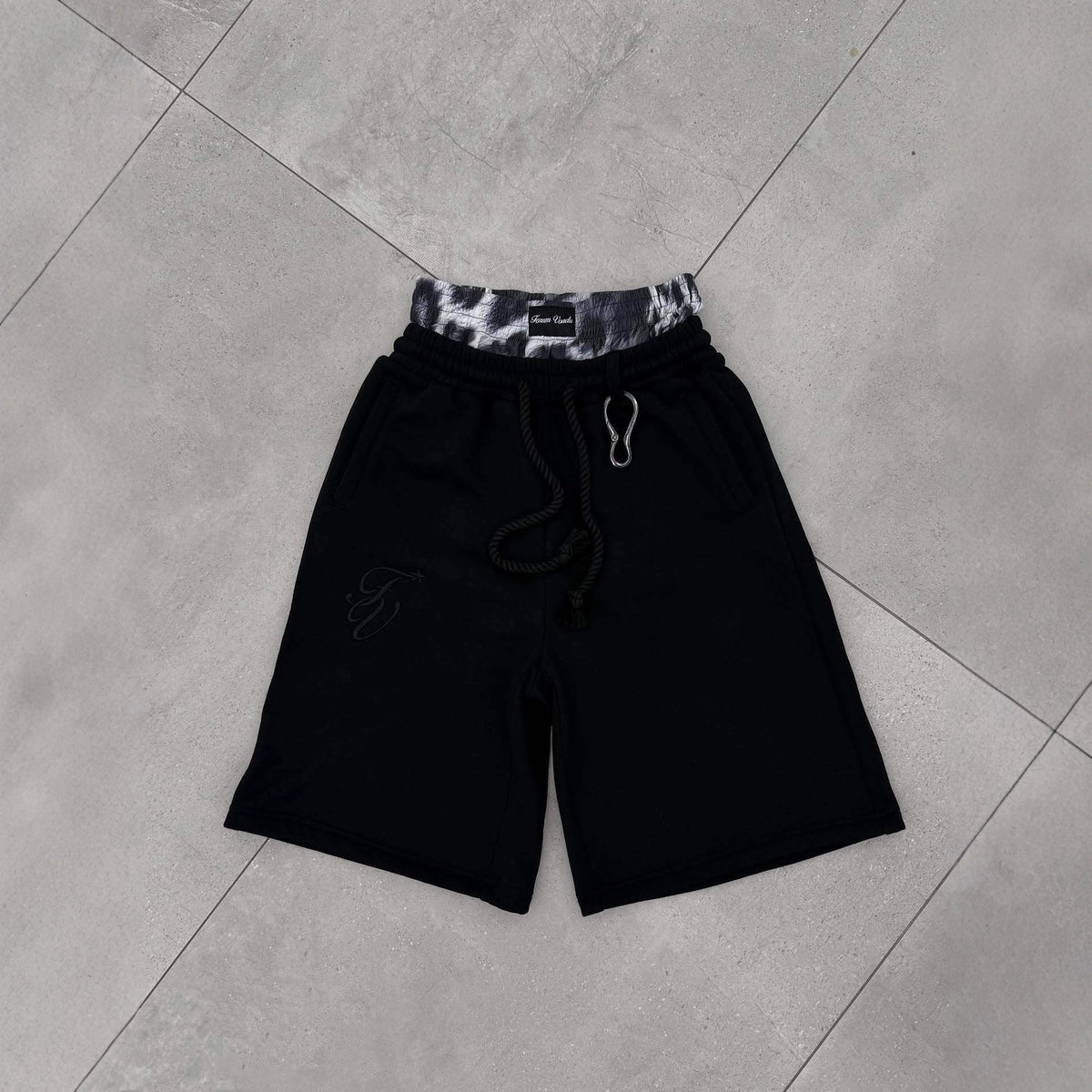 Men's Double Waistband Cropped Casual Shorts