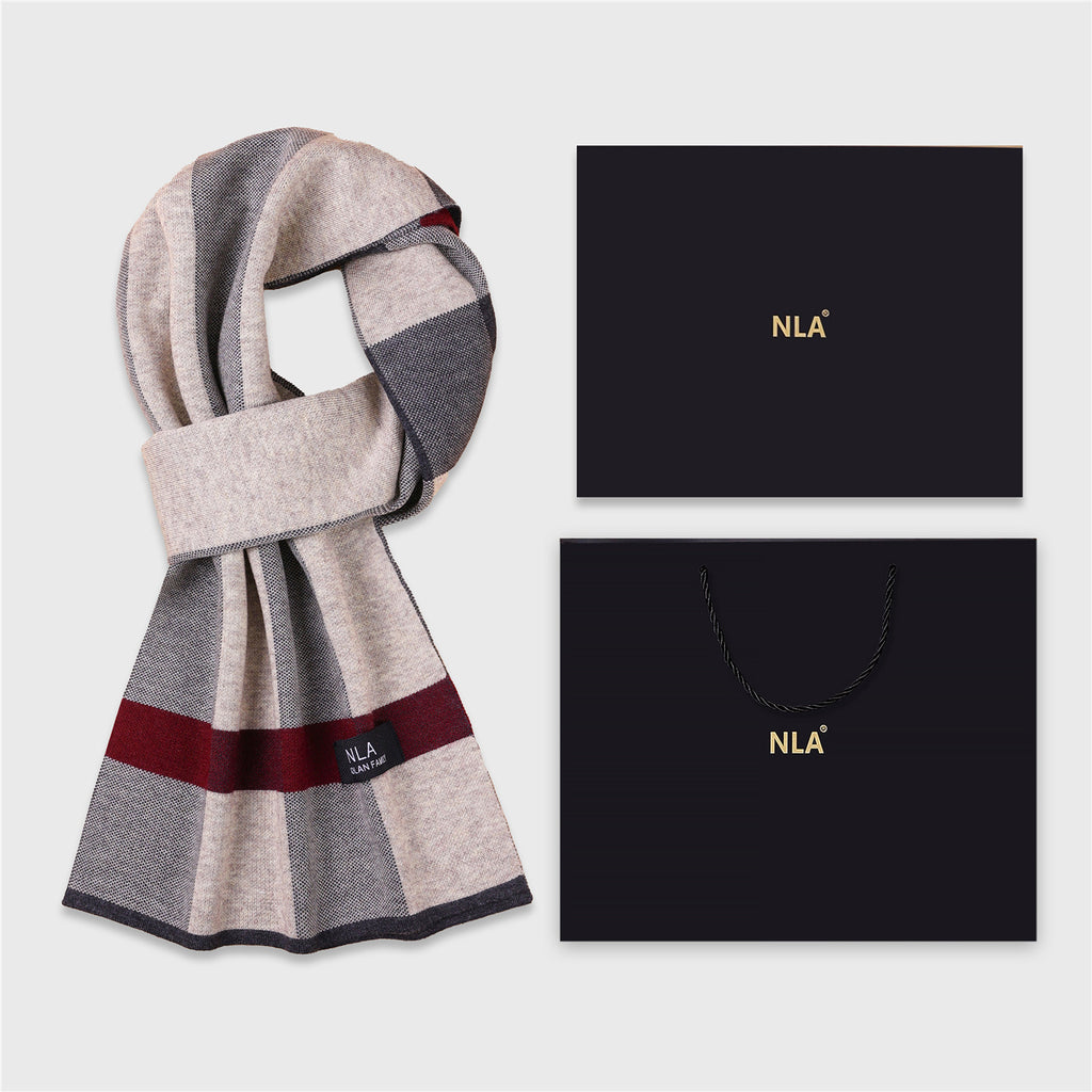 Men's Wool Scarf Men's Winter Warm Knitted Scarf teemdrop