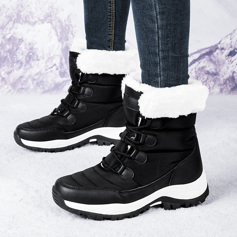 Womens Warm Fleece-Lined Winter Snow Boots