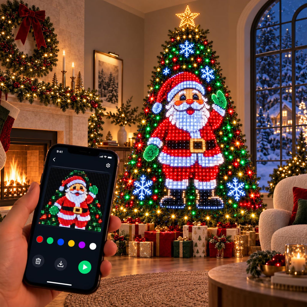 Smart RGB LED Christmas String Lights USB Remote Control Wall Hanging Holiday Decoration teemdrop
