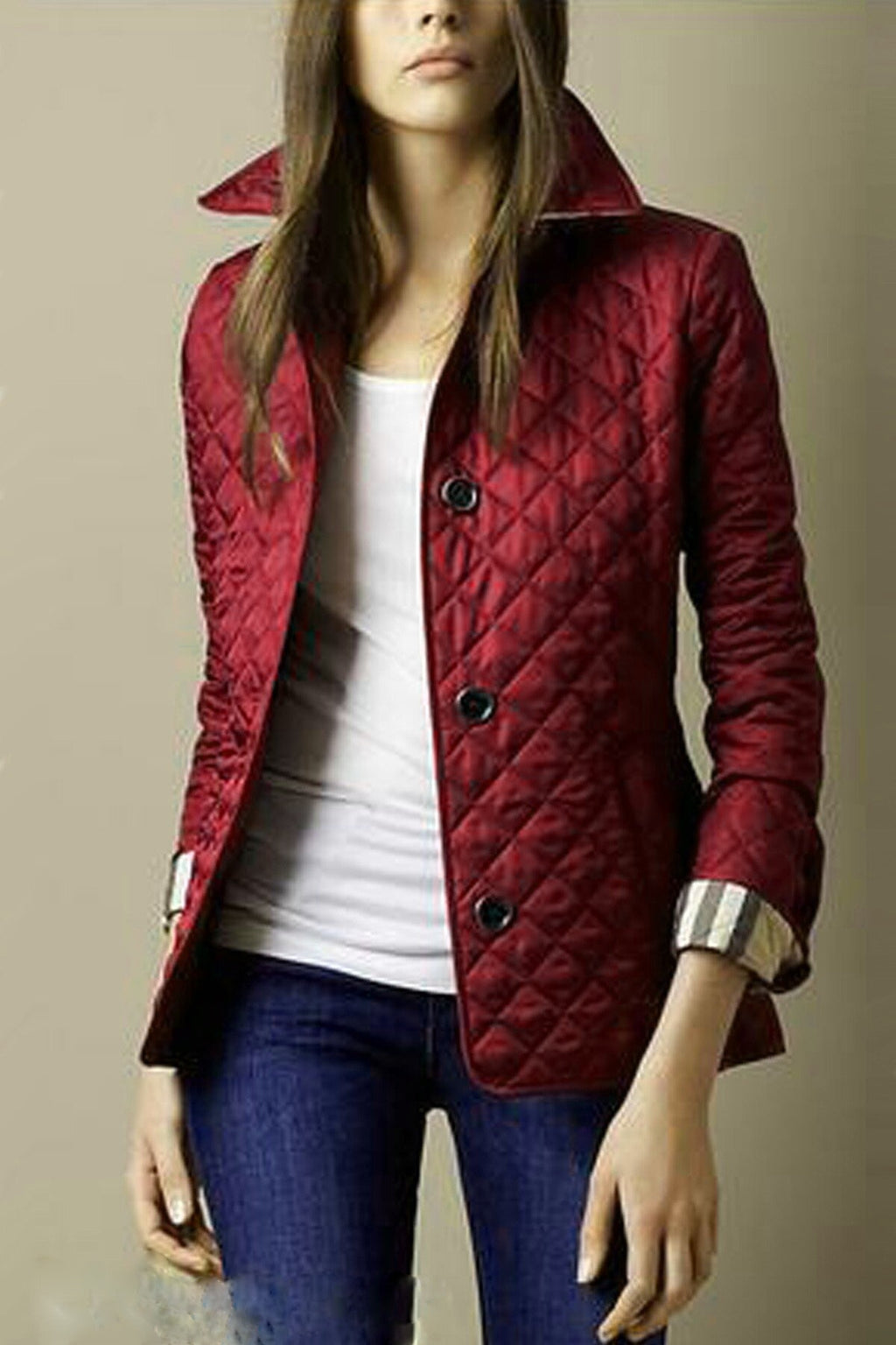 Elegant Lapel Slim Fit Thick Warm Cotton Coat teemdrop