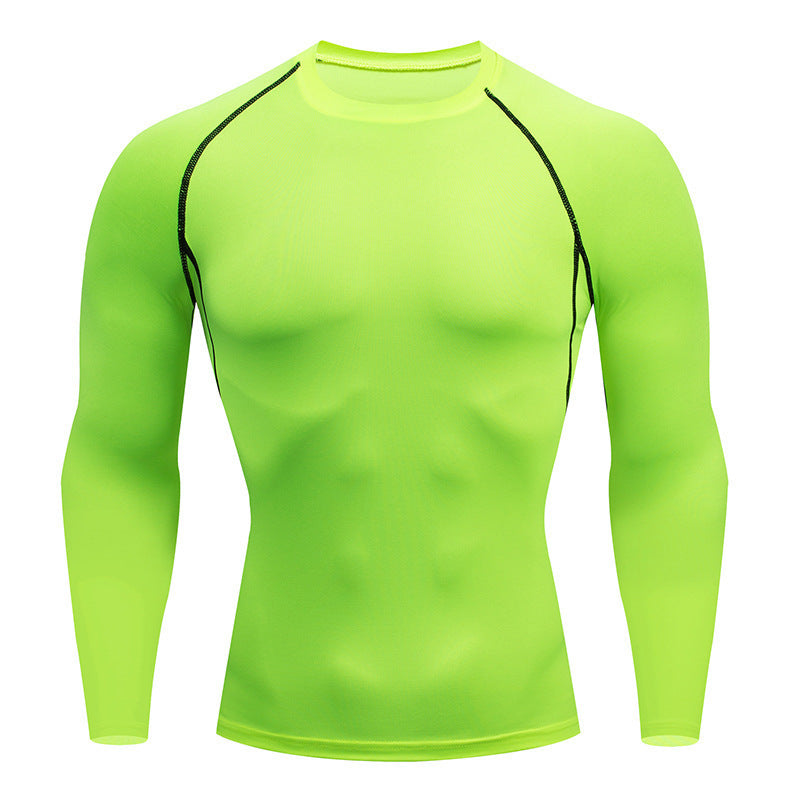 Mens Tight-Fit Long Sleeve Swimsuit Bodysuit
