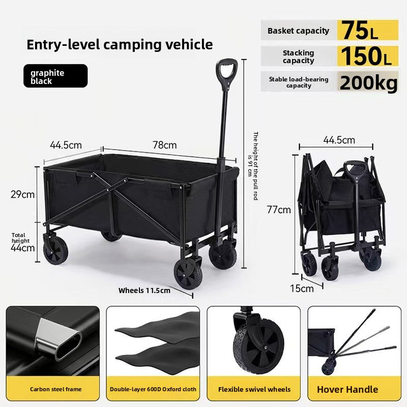 Outdoor folding trolley teemdrop