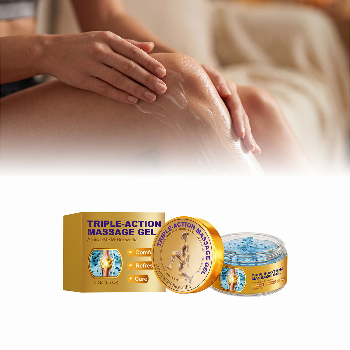 Comfortable and cooling massage gel teemdrop