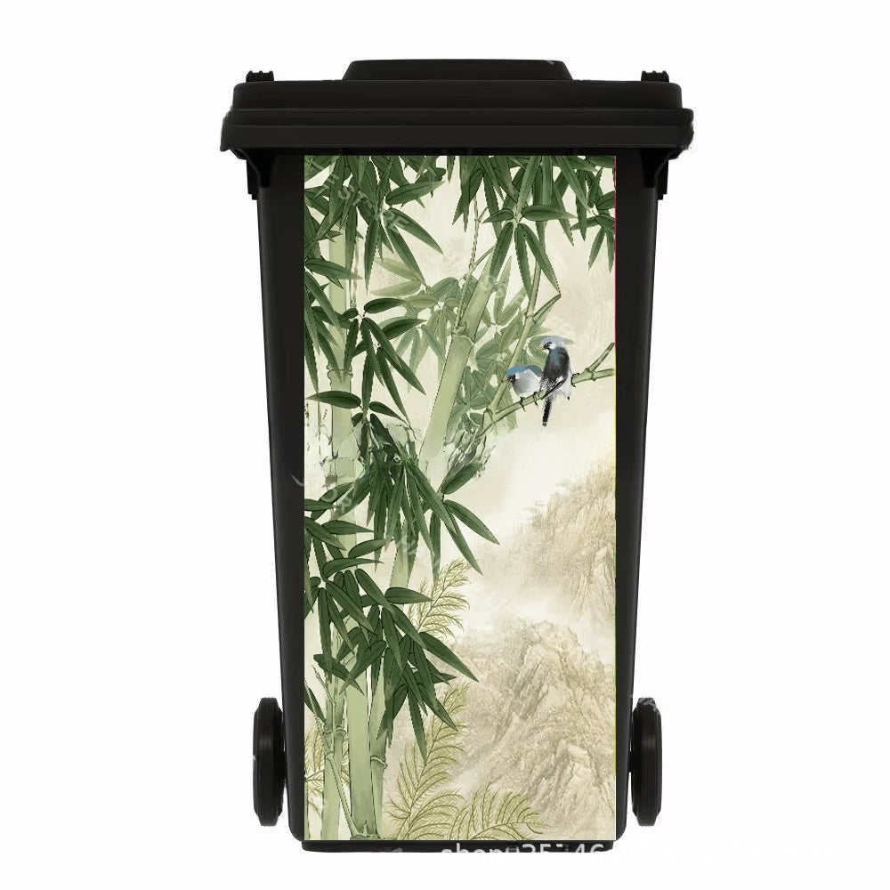Self-Adhesive Waterproof Vinyl Trash Can Sticker teemdrop