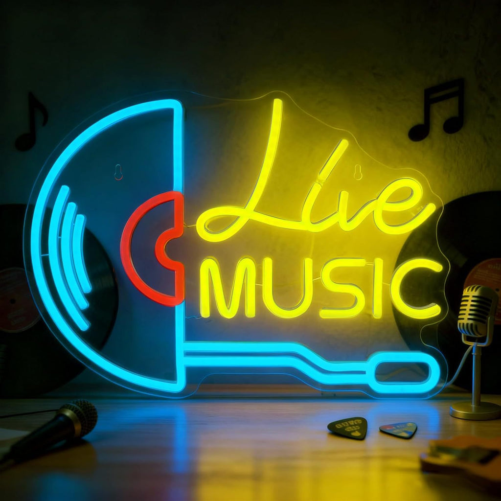 Record Player LED Neon Light Sign teemdrop