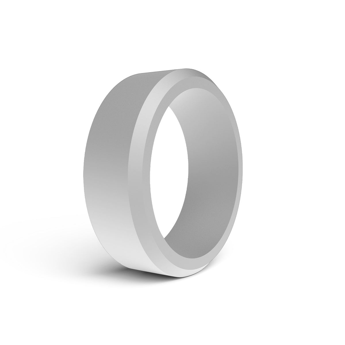 Wide Beveled Silicone Ring