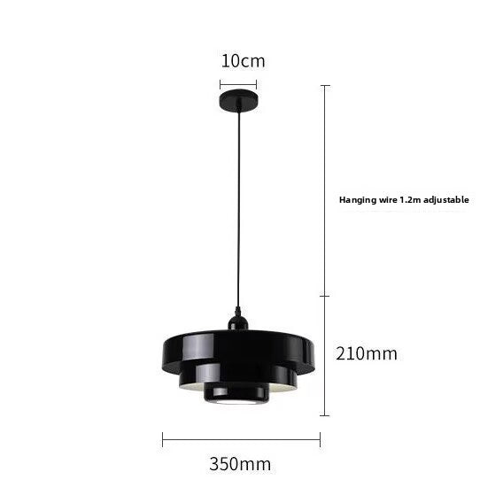 Nordic Minimalist Retro Cake-Shaped Pendant Light Tri-Color LED Aluminum