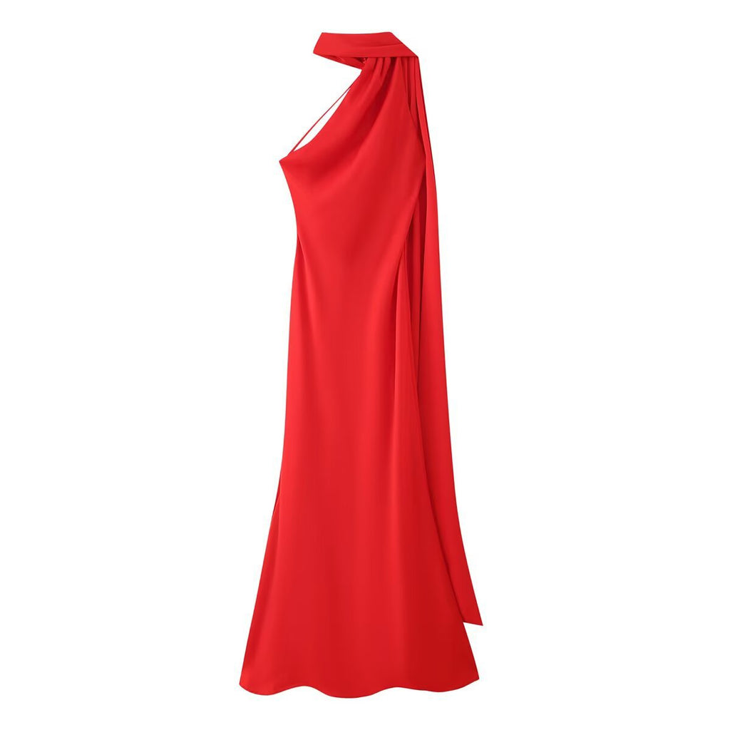 Elegant Halter Backless Slim Long Dress