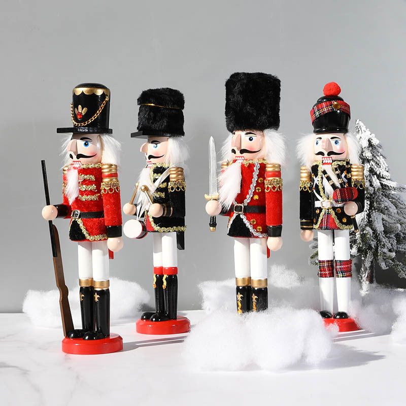 Russian Soldier Nutcracker Wooden Decoration Doll